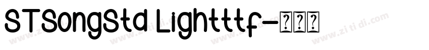 STSongStd Lightttf字体转换